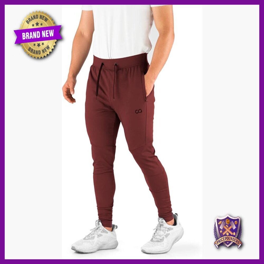 Slim Fit Joggers with Zipper Pockets for Running Workout Activewear